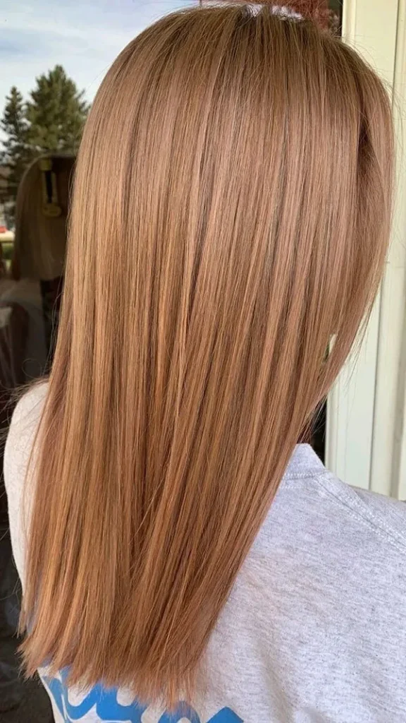 مدل رنگ فندقی روشن مو 2025؛ موهات مثل شکلات براق میشن 😍 15 Light hazel color 12