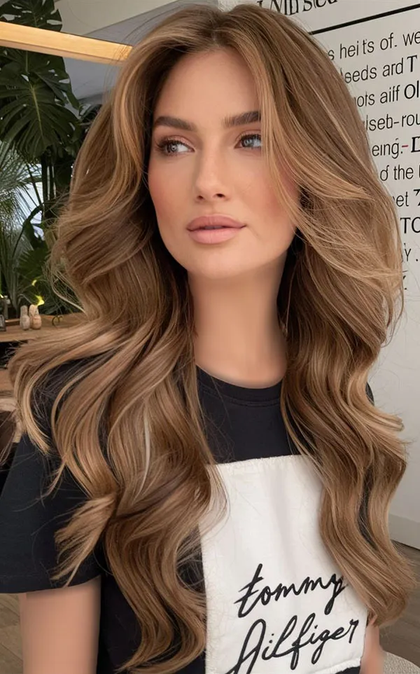 مدل رنگ فندقی روشن مو 2025؛ موهات مثل شکلات براق میشن 😍 4 Light hazel color 2