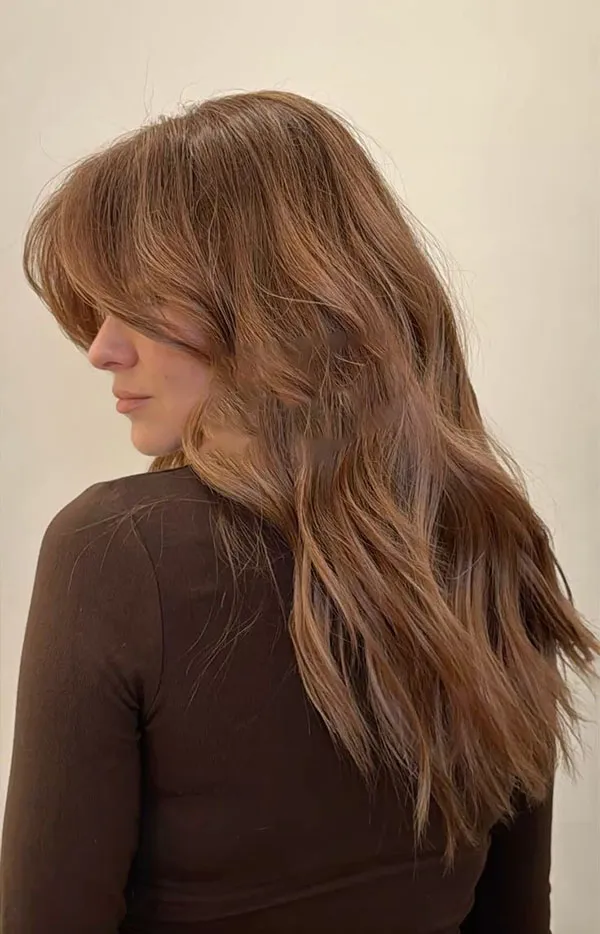 مدل رنگ فندقی روشن مو 2025؛ موهات مثل شکلات براق میشن 😍 25 Light hazel color 22