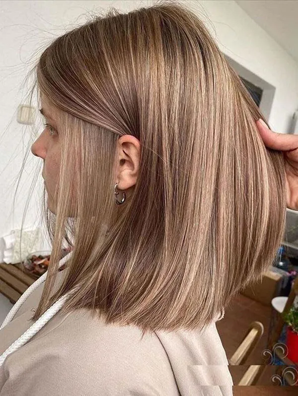 مدل رنگ فندقی روشن مو 2025؛ موهات مثل شکلات براق میشن 😍 28 Light hazel color 26