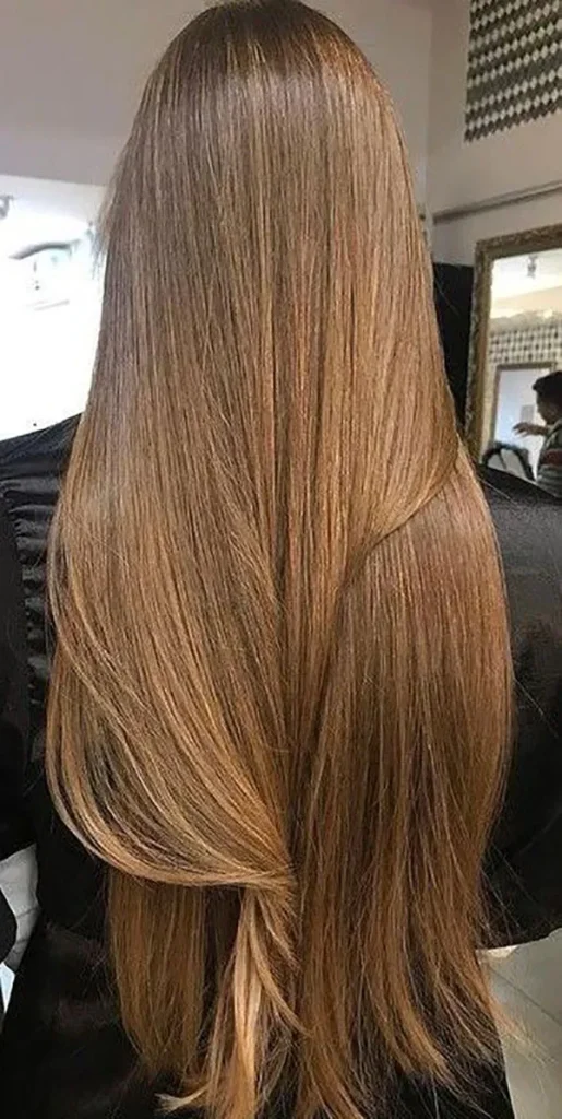 مدل رنگ فندقی روشن مو 2025؛ موهات مثل شکلات براق میشن 😍 31 Light hazel color 27