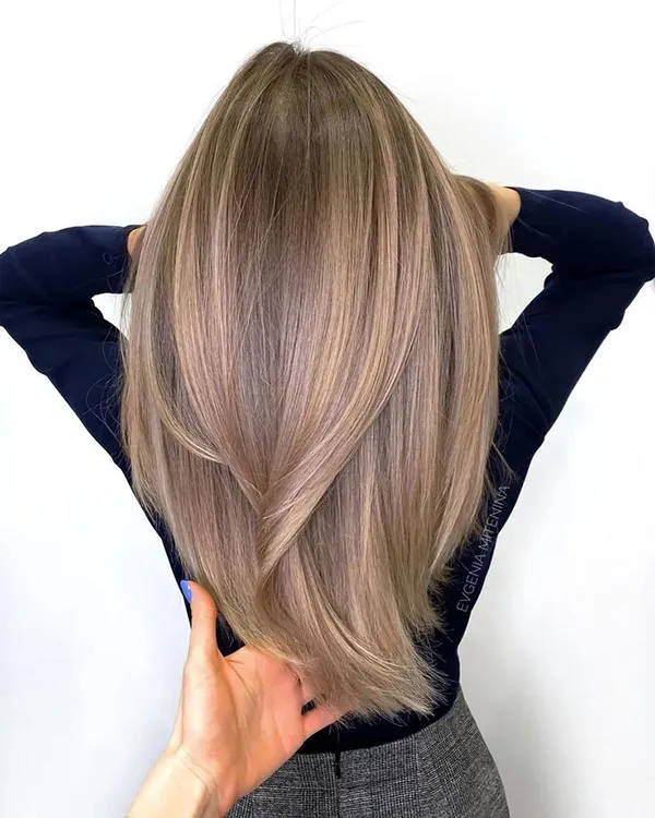 مدل رنگ فندقی روشن مو 2025؛ موهات مثل شکلات براق میشن 😍 30 Light hazel color 28