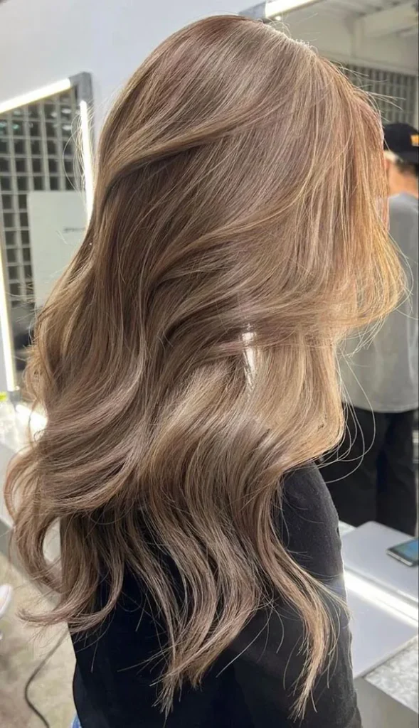 مدل رنگ فندقی روشن مو 2025؛ موهات مثل شکلات براق میشن 😍 8 Light hazel color 5