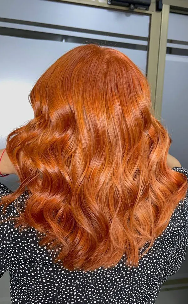 Light henna hair color 9