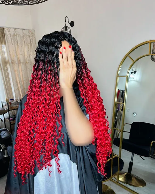 Long afro texture 12