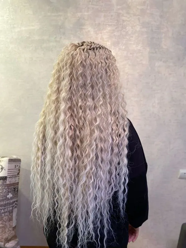 Long afro texture 15