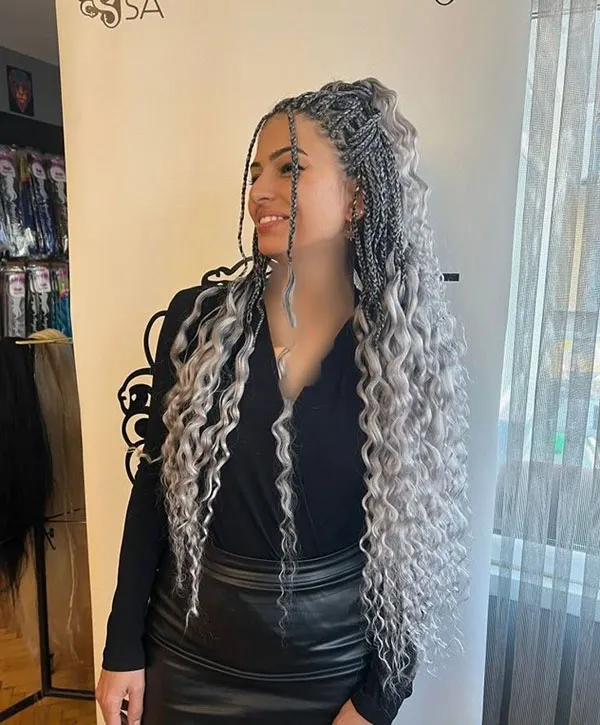 Long afro texture 18