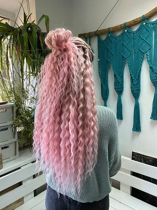 Long afro texture 19