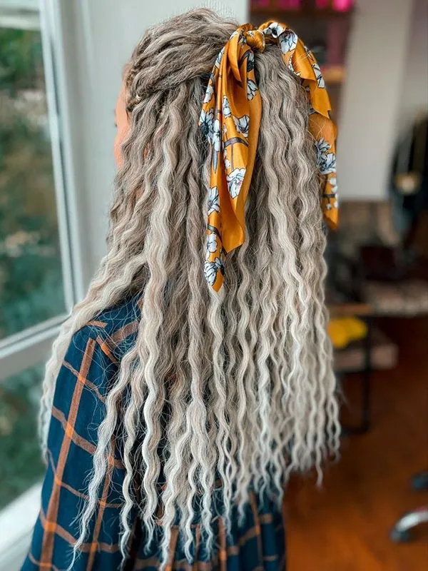 Long afro texture 26