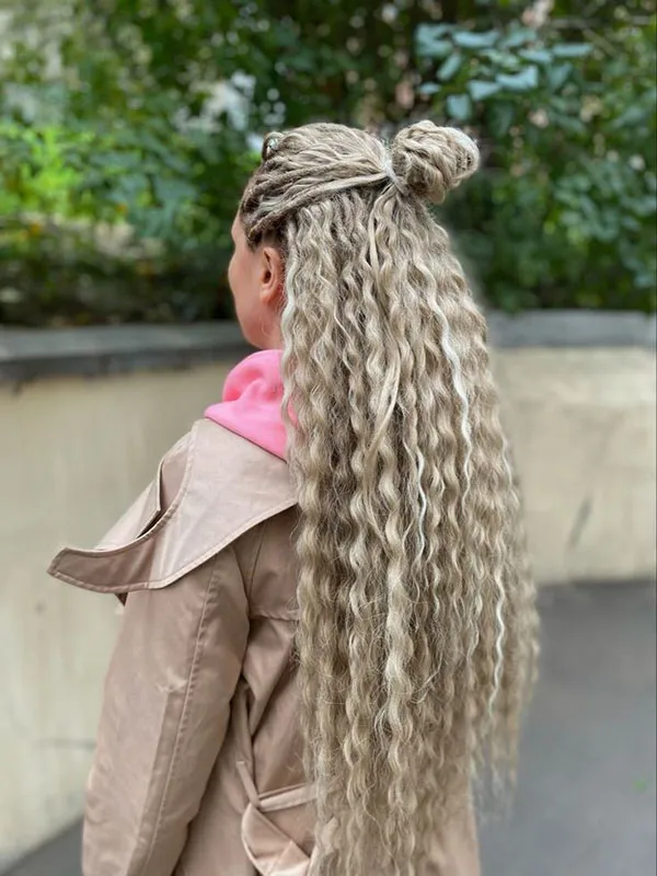 Long afro texture 5