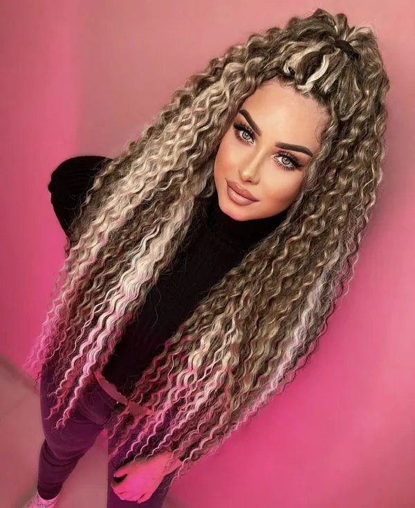 Long afro texture 8