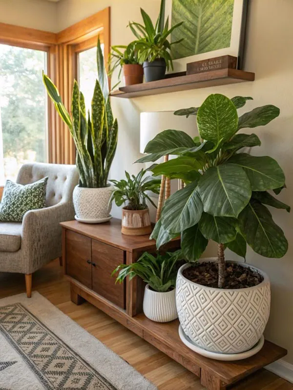 Natural flower arrangement at home 28