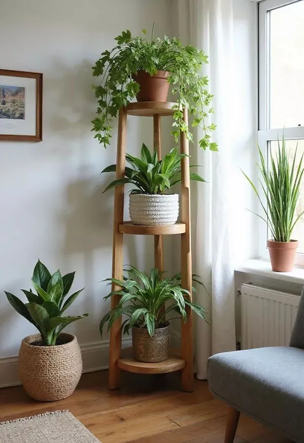 Natural flower arrangement at home 29