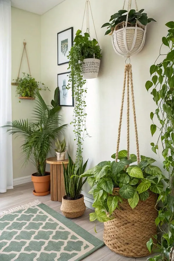 Natural flower arrangement at home 35