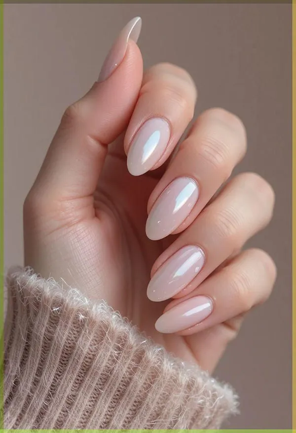 جدیدترین مدل ناخن رنگ های نود 1404؛ رنگای آرومی که ناخناتو زیباتر میکنه! 27 Nude nail designs 24