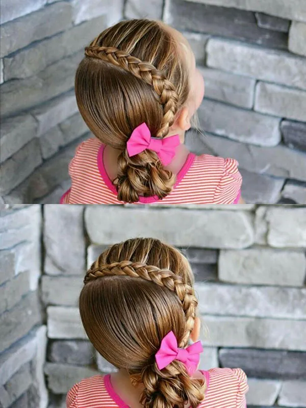 مدل بافت مو یک طرفه زیبا؛ استایلی دخترونه و شیک برای 2025 ! 21 One sided hair weave model 13