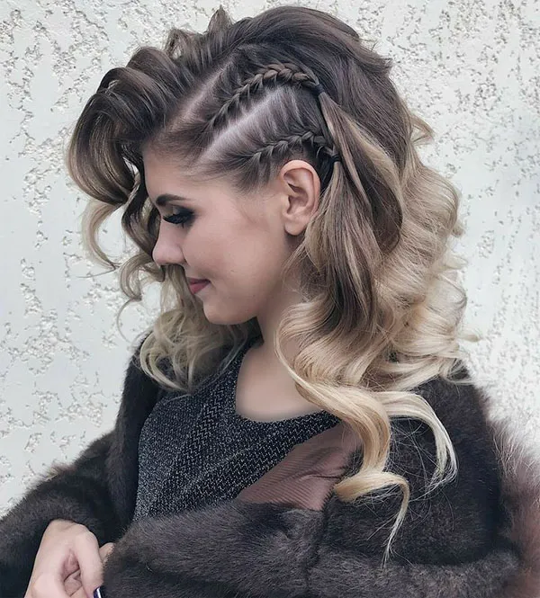 مدل بافت مو یک طرفه زیبا؛ استایلی دخترونه و شیک برای 2025 ! 24 One sided hair weave model 18