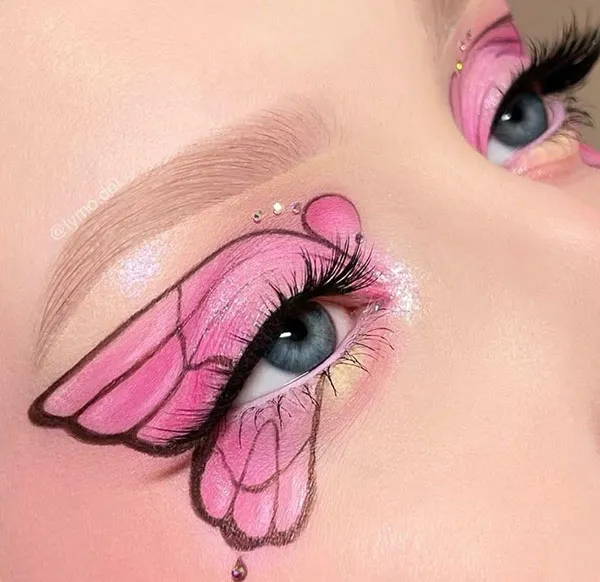 Pink eye makeup 14