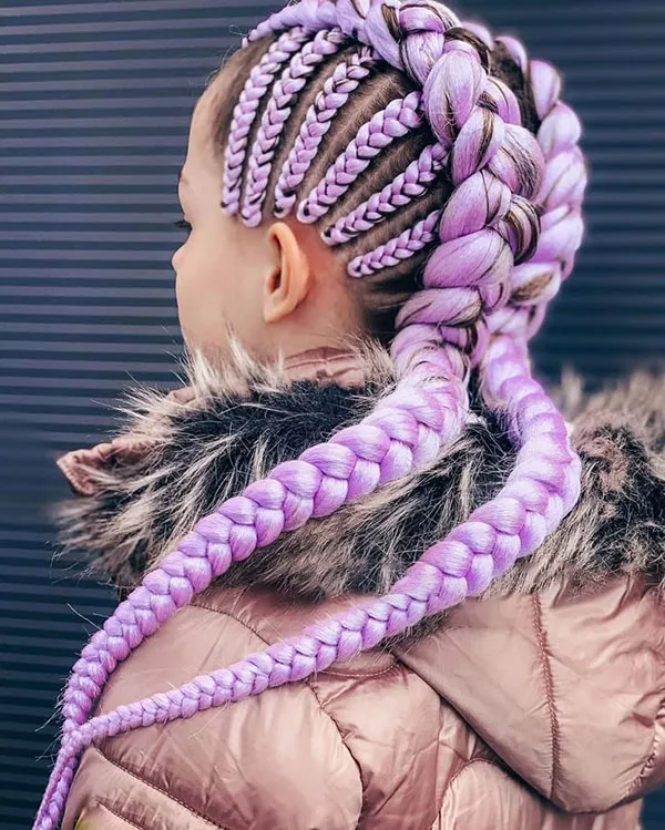 Purple colored hair texture 15