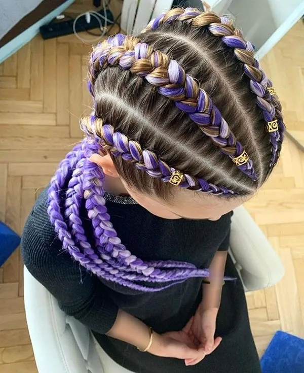 Purple colored hair texture 17