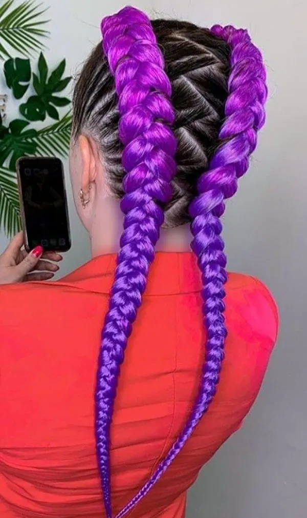 Purple colored hair texture 18