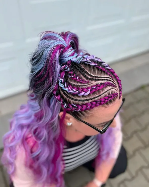 Purple colored hair texture 2