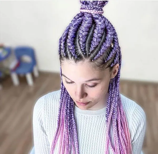 Purple colored hair texture 21