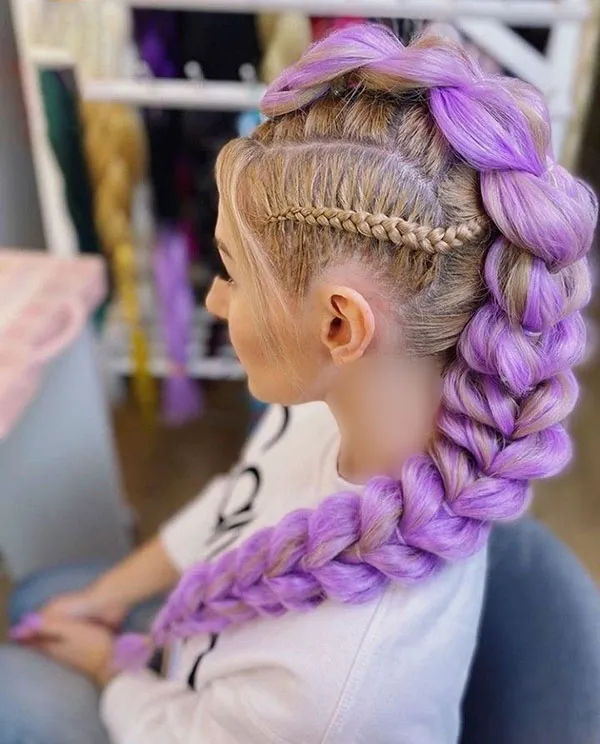 Purple colored hair texture 22