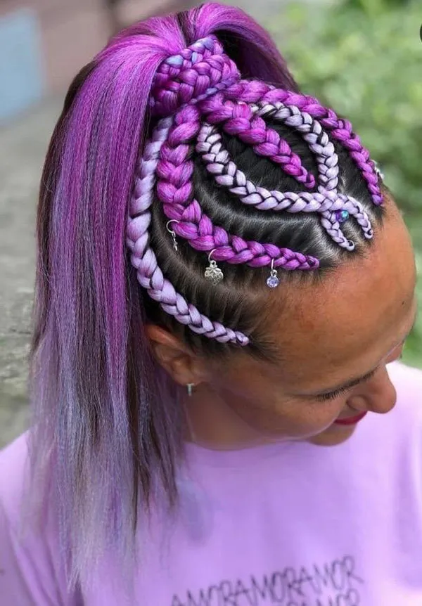 Purple colored hair texture 23