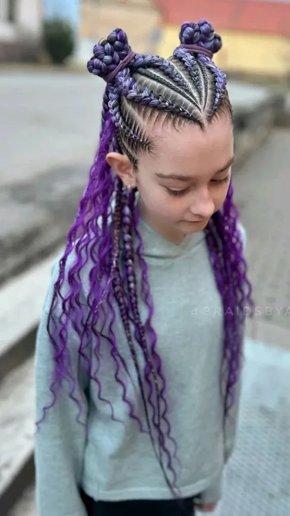 Purple colored hair texture 24