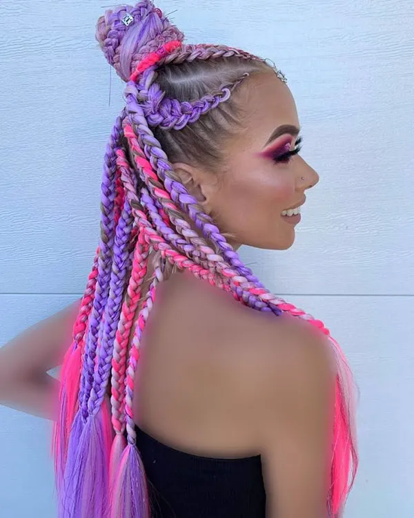 Purple colored hair texture 25