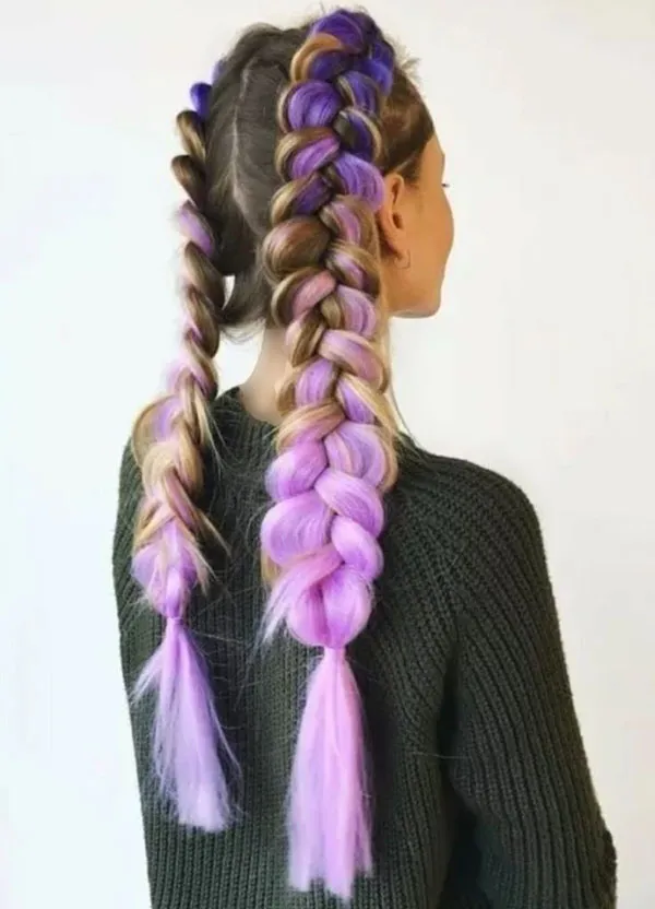 Purple colored hair texture 26