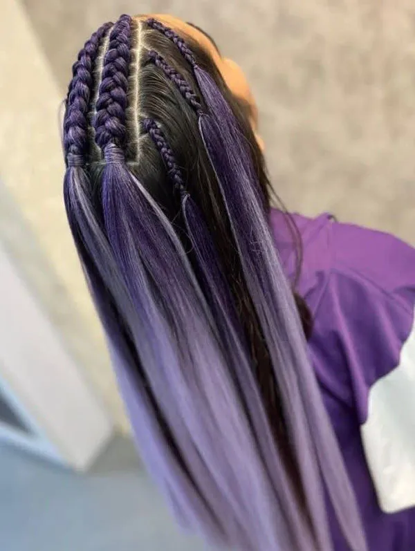 Purple colored hair texture 27