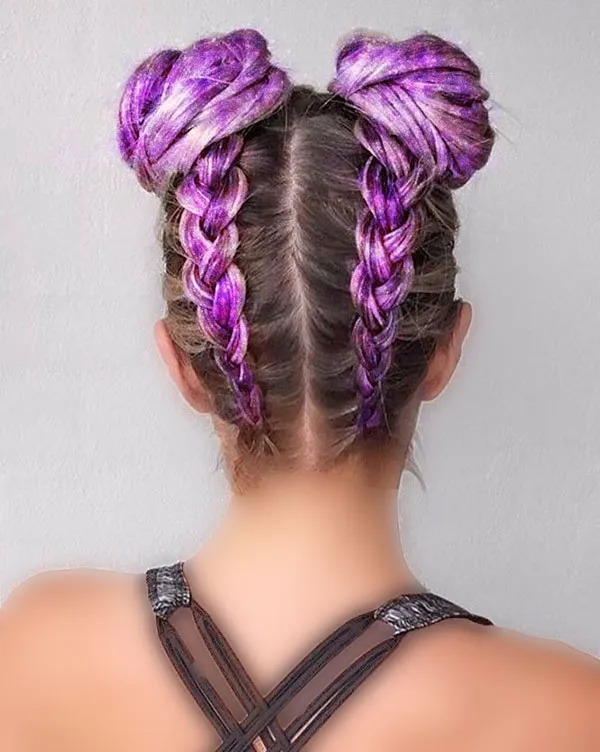 Purple colored hair texture 29