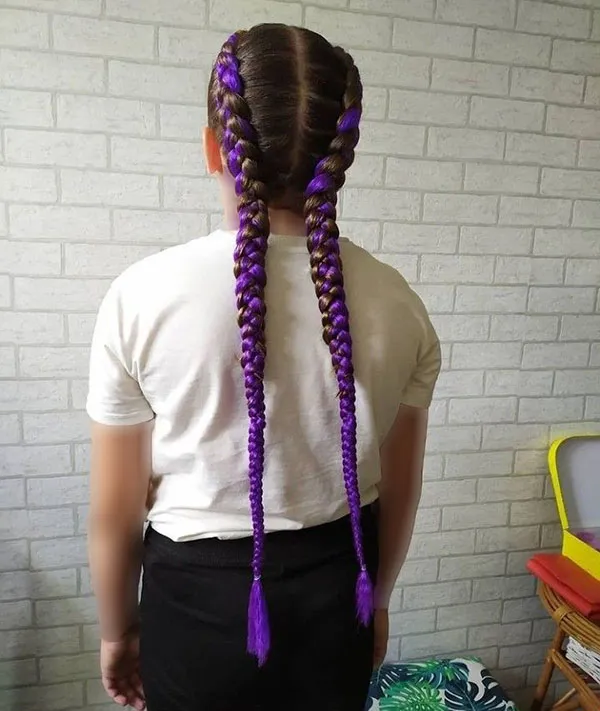 Purple colored hair texture 3