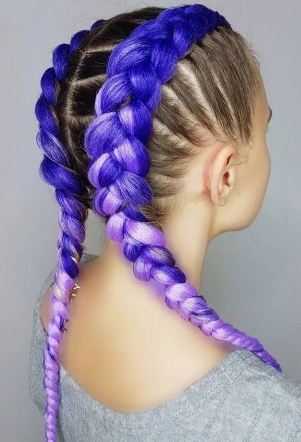 Purple colored hair texture 4
