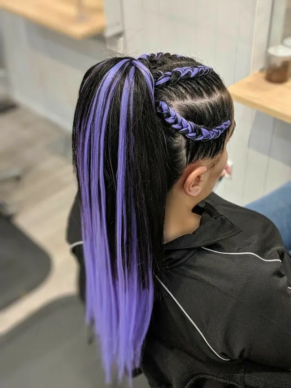 Purple colored hair texture 5