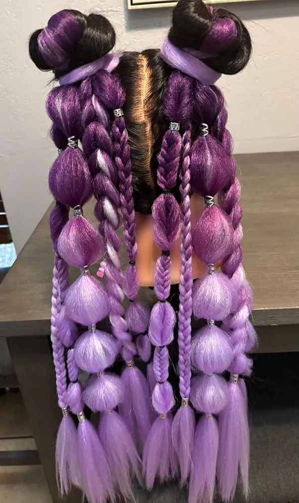 Purple colored hair texture 6