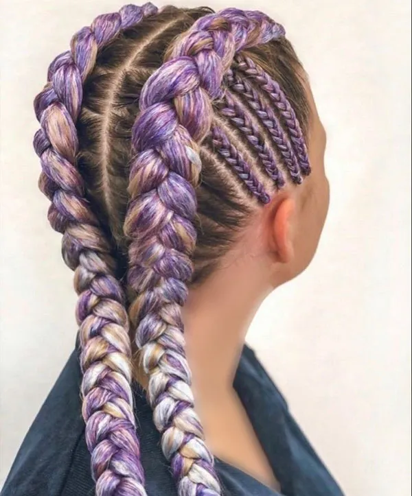 Purple colored hair texture 7