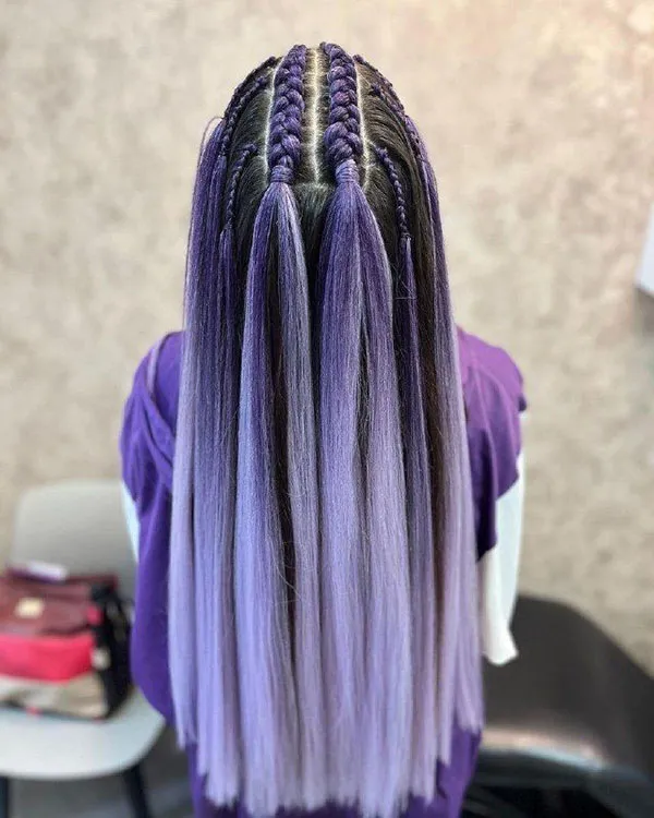 Purple colored hair texture 8