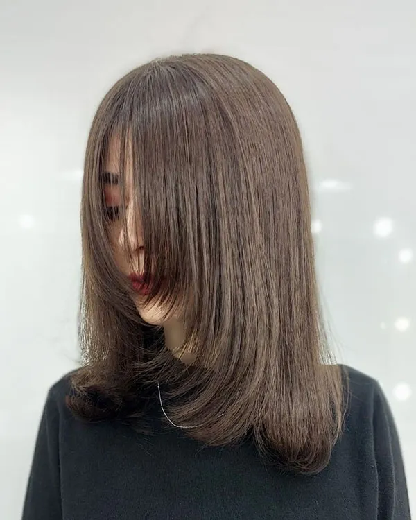37 مدل موی لیر تا سر شانه دخترانه؛ استایلی که هیچوقت از مد نمیافته ! 29 Shoulder length hair style 24