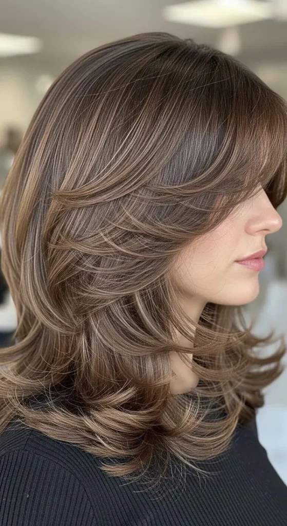 37 مدل موی لیر تا سر شانه دخترانه؛ استایلی که هیچوقت از مد نمیافته ! 31 Shoulder length hair style 25