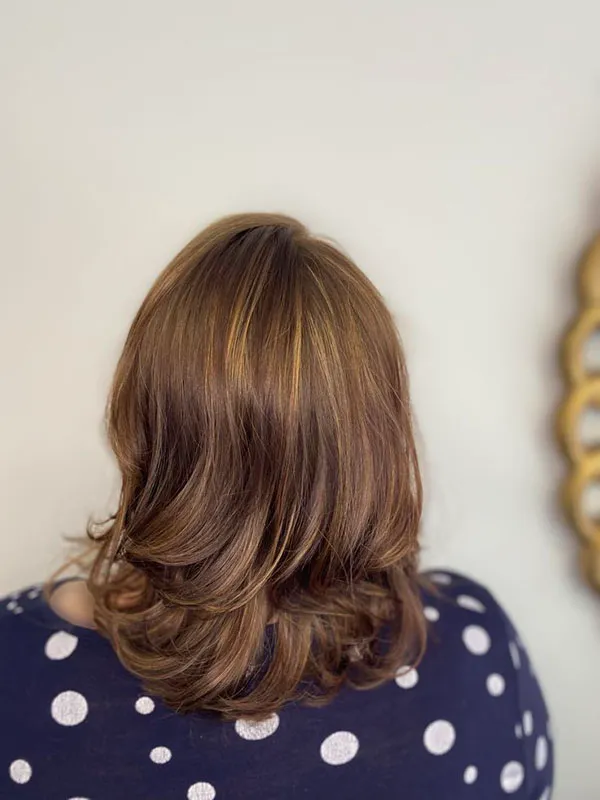 37 مدل موی لیر تا سر شانه دخترانه؛ استایلی که هیچوقت از مد نمیافته ! 33 Shoulder length hair style 27