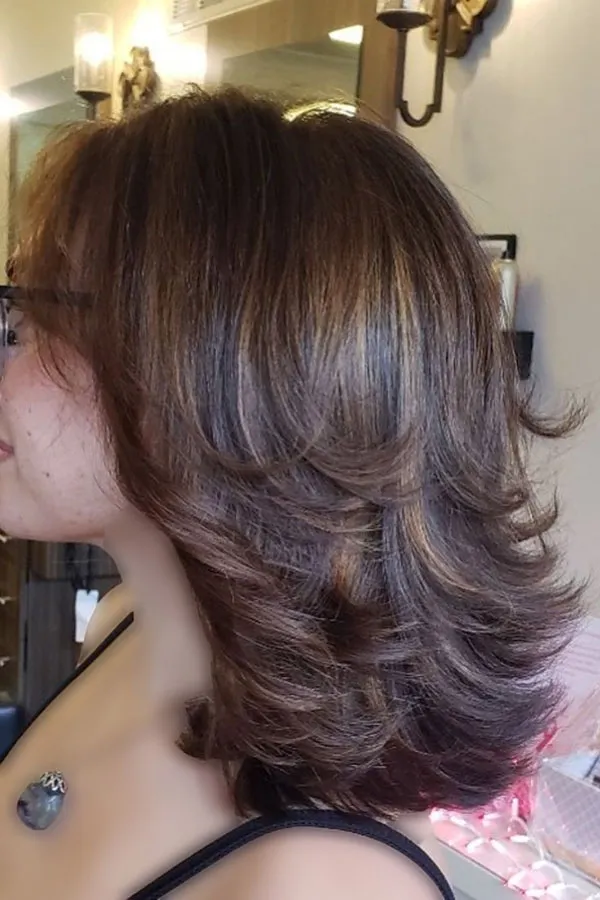 37 مدل موی لیر تا سر شانه دخترانه؛ استایلی که هیچوقت از مد نمیافته ! 30 Shoulder length hair style 28