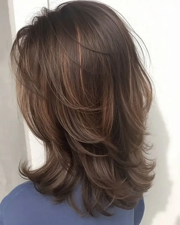 37 مدل موی لیر تا سر شانه دخترانه؛ استایلی که هیچوقت از مد نمیافته ! 11 Shoulder length hair style 8