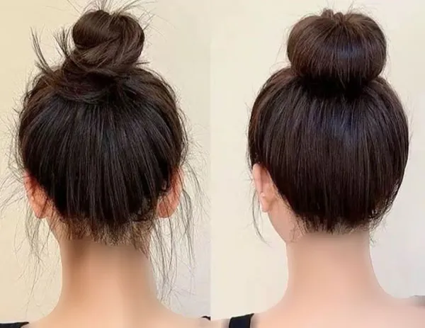 Simple tomato hairstyle tutorial 18