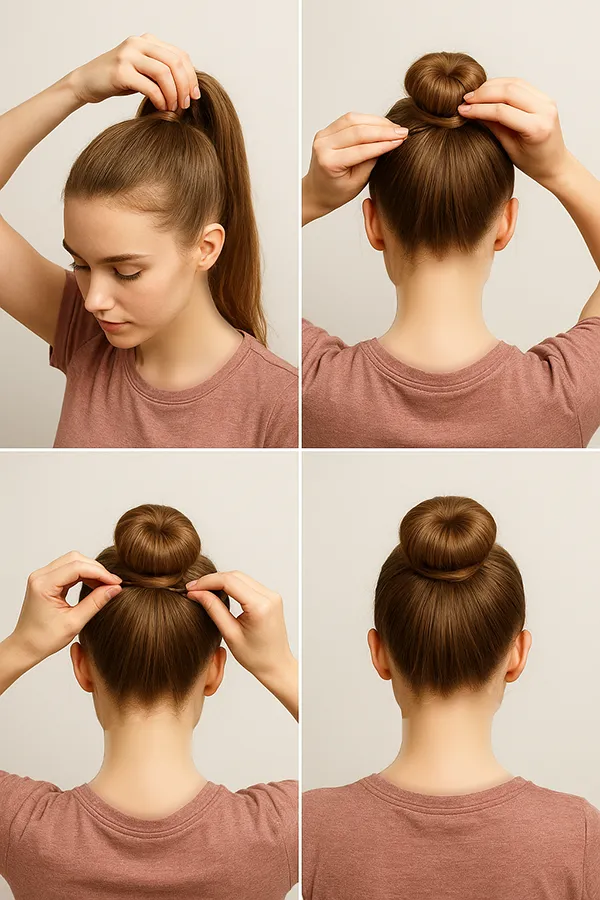 Simple tomato hairstyle tutorial 4