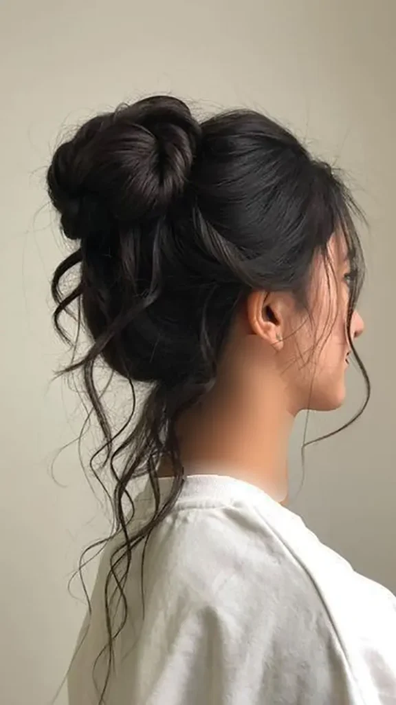 Sloppy high chignon model 10