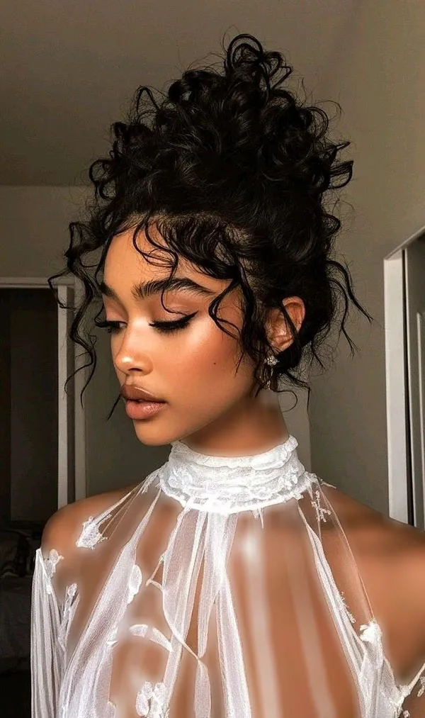 Sloppy high chignon model 13