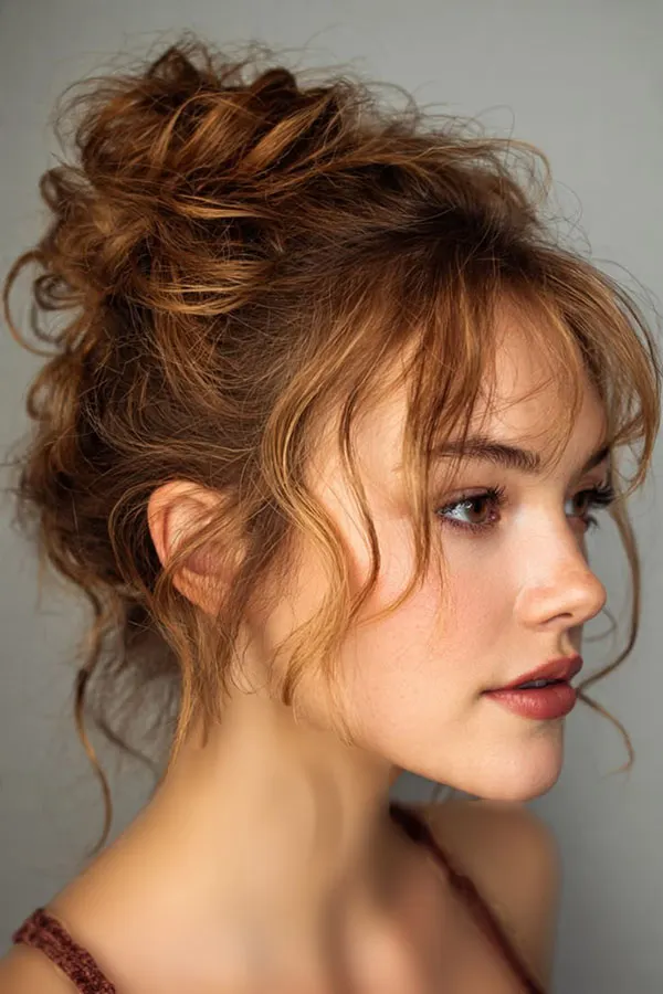 Sloppy high chignon model 34